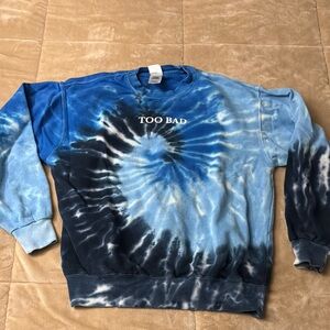 Chicks in the Office Blue Tie-Dye Sweatshirt - Medium